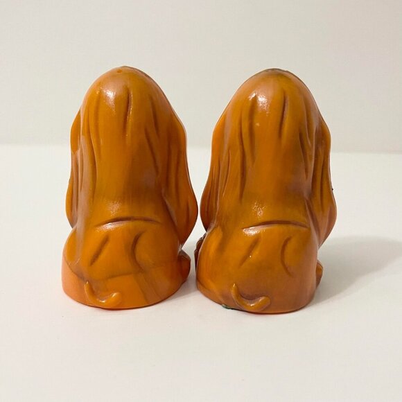 Vtg Basset Hound Blood Dogs Puppies Plastic Salt and Pepper Shakers Hong Kong - Picture 3 of 16